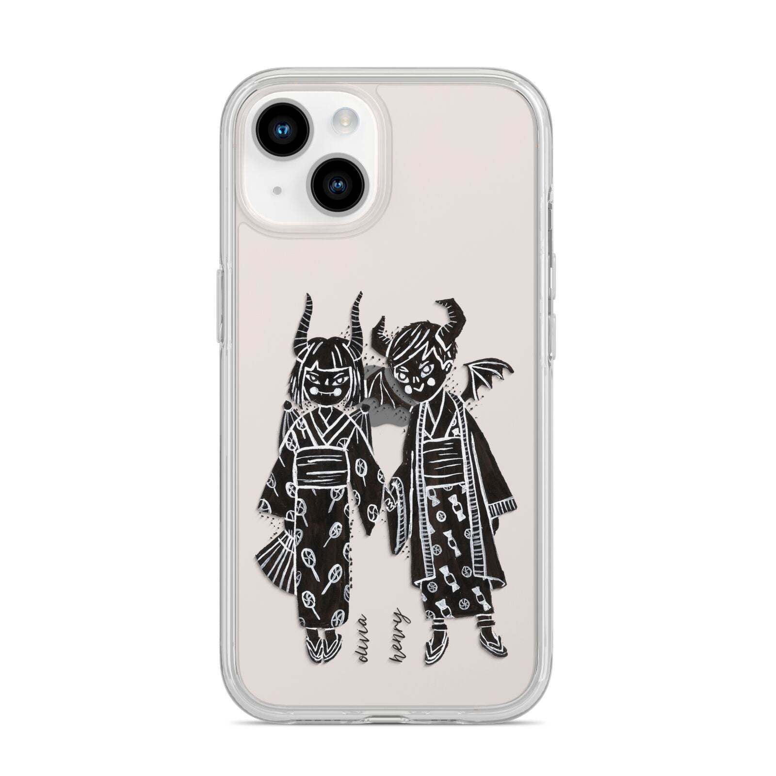 Kimono Devils iPhone 14 Clear Tough Case Starlight