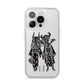 Kimono Devils iPhone 14 Pro Clear Tough Case Silver