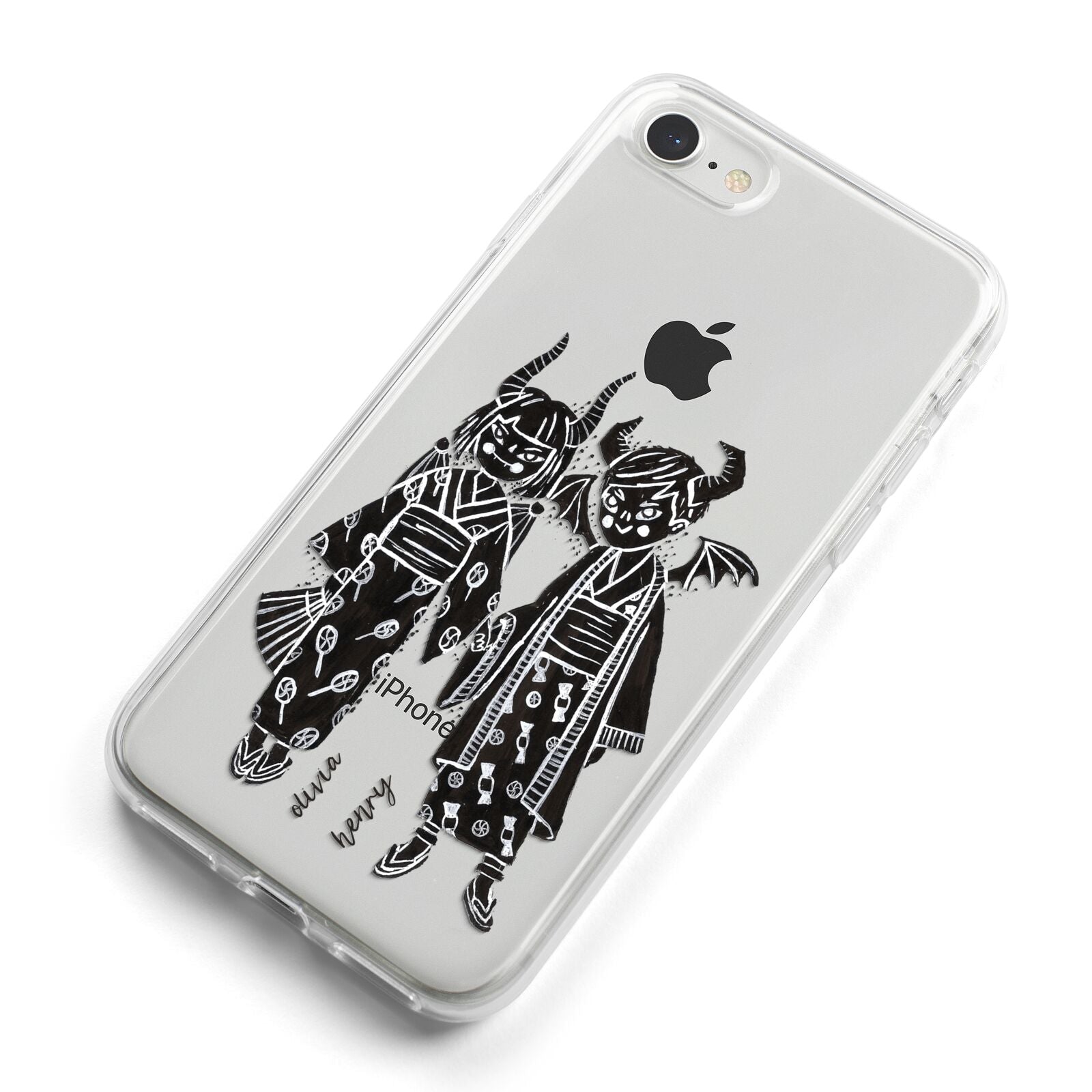 Kimono Devils iPhone 8 Bumper Case on Silver iPhone Alternative Image