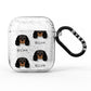 King Charles Spaniel Icon with Name AirPods Glitter Case