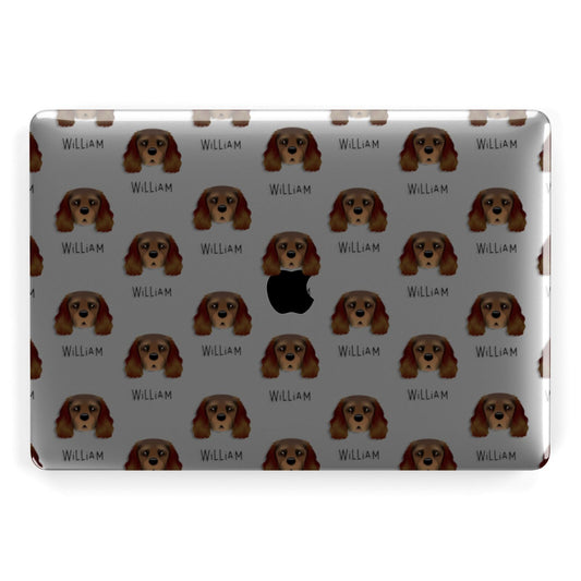 King Charles Spaniel Icon with Name Apple MacBook Case