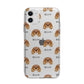 King Charles Spaniel Icon with Name Apple iPhone 11 in White with Bumper Case