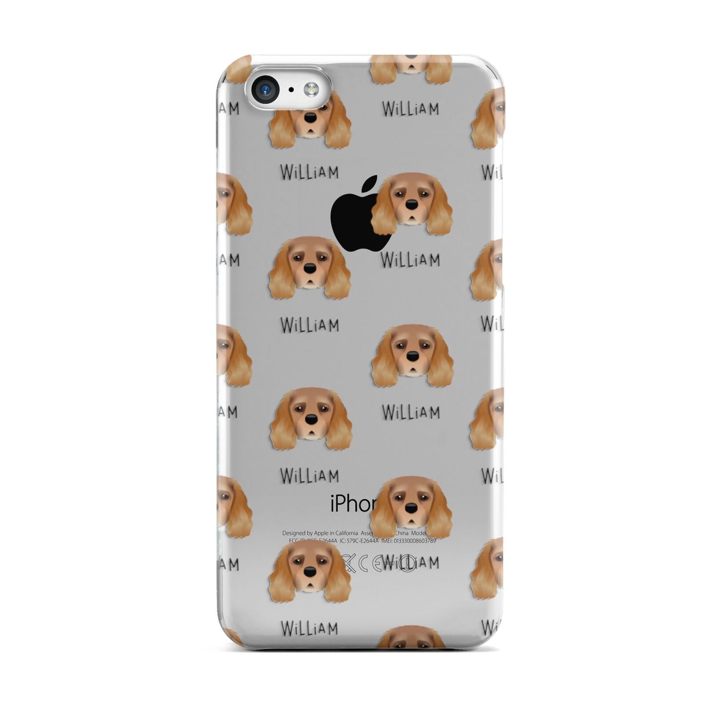 King Charles Spaniel Icon with Name Apple iPhone 5c Case