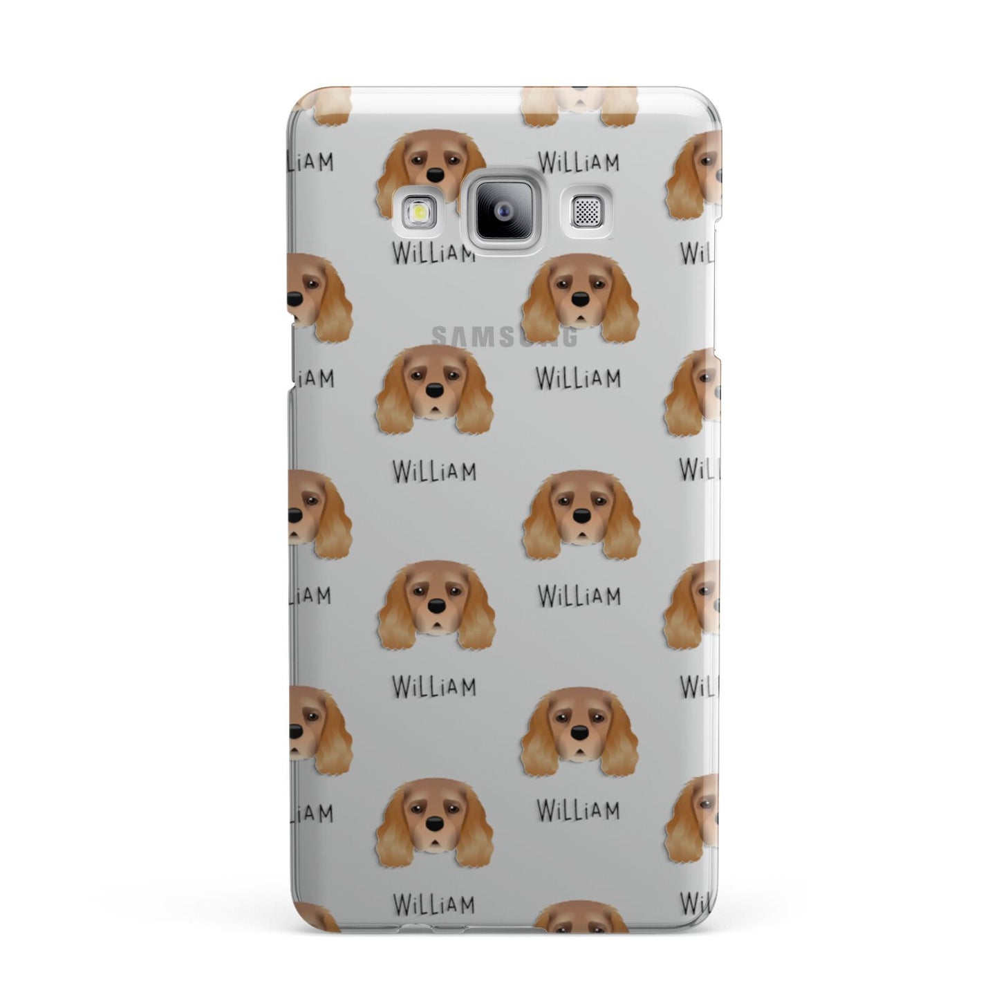 King Charles Spaniel Icon with Name Samsung Galaxy A7 2015 Case
