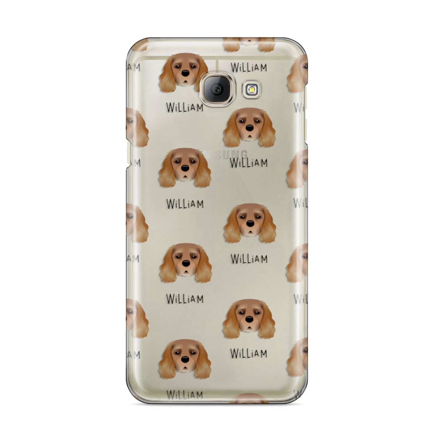 King Charles Spaniel Icon with Name Samsung Galaxy A8 2016 Case