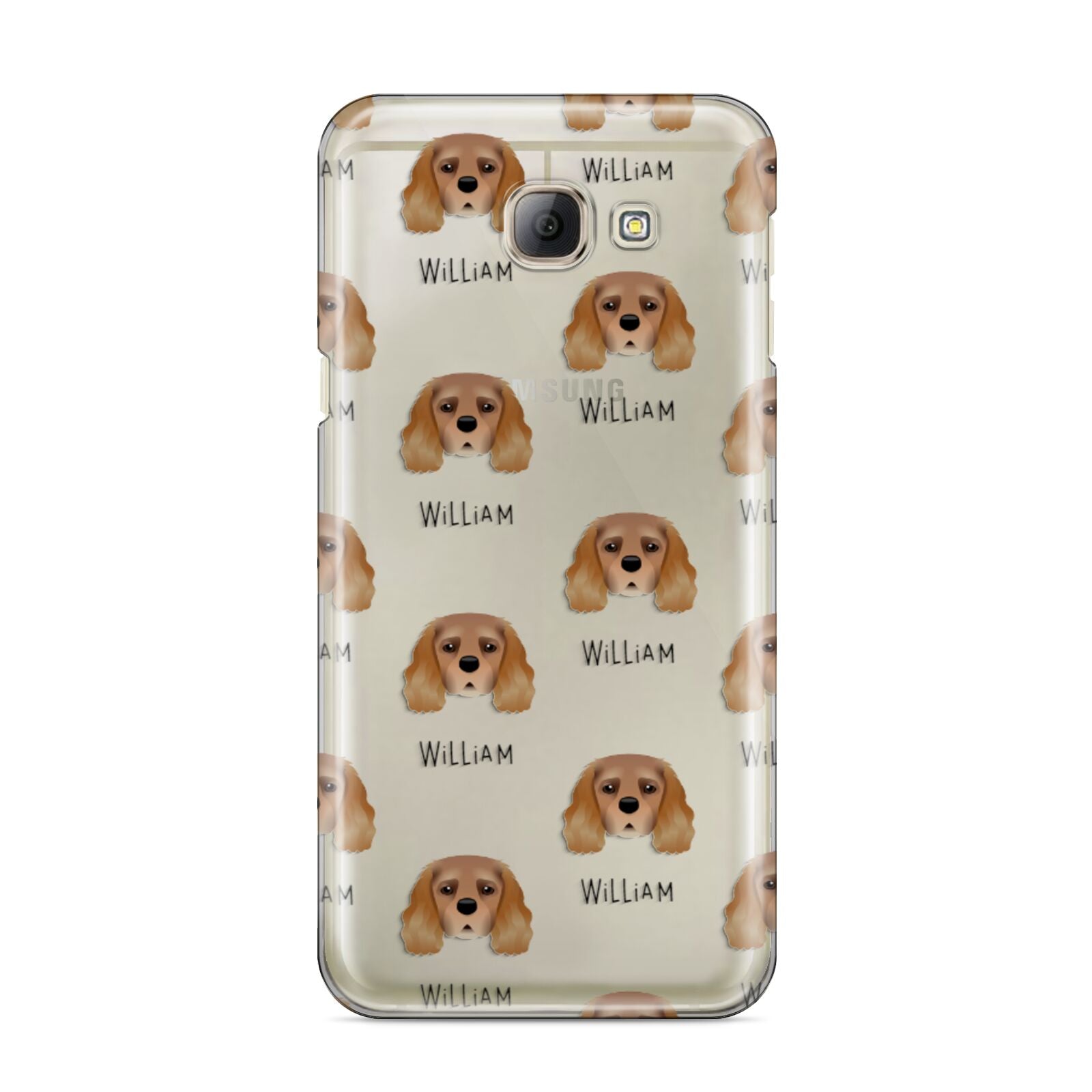King Charles Spaniel Icon with Name Samsung Galaxy A8 2016 Case