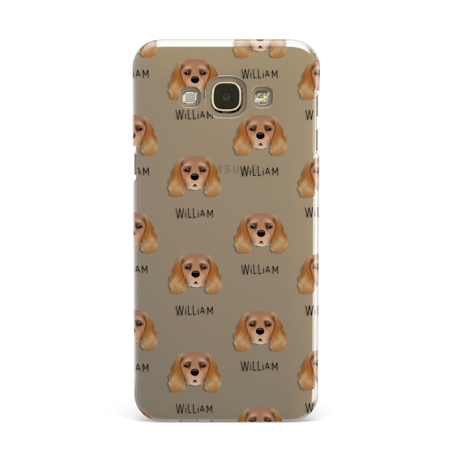 King Charles Spaniel Icon with Name Samsung Galaxy A8 Case