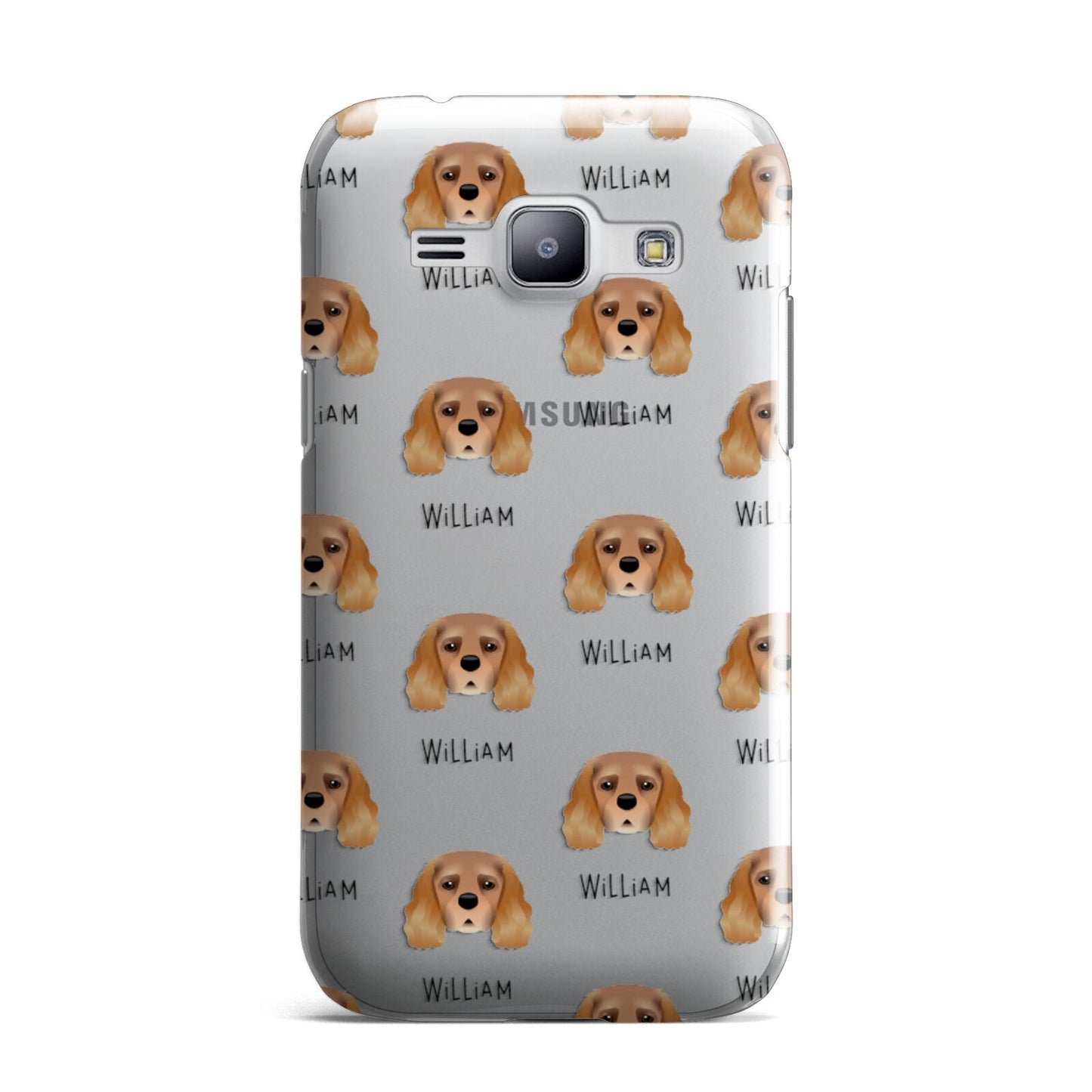 King Charles Spaniel Icon with Name Samsung Galaxy J1 2015 Case