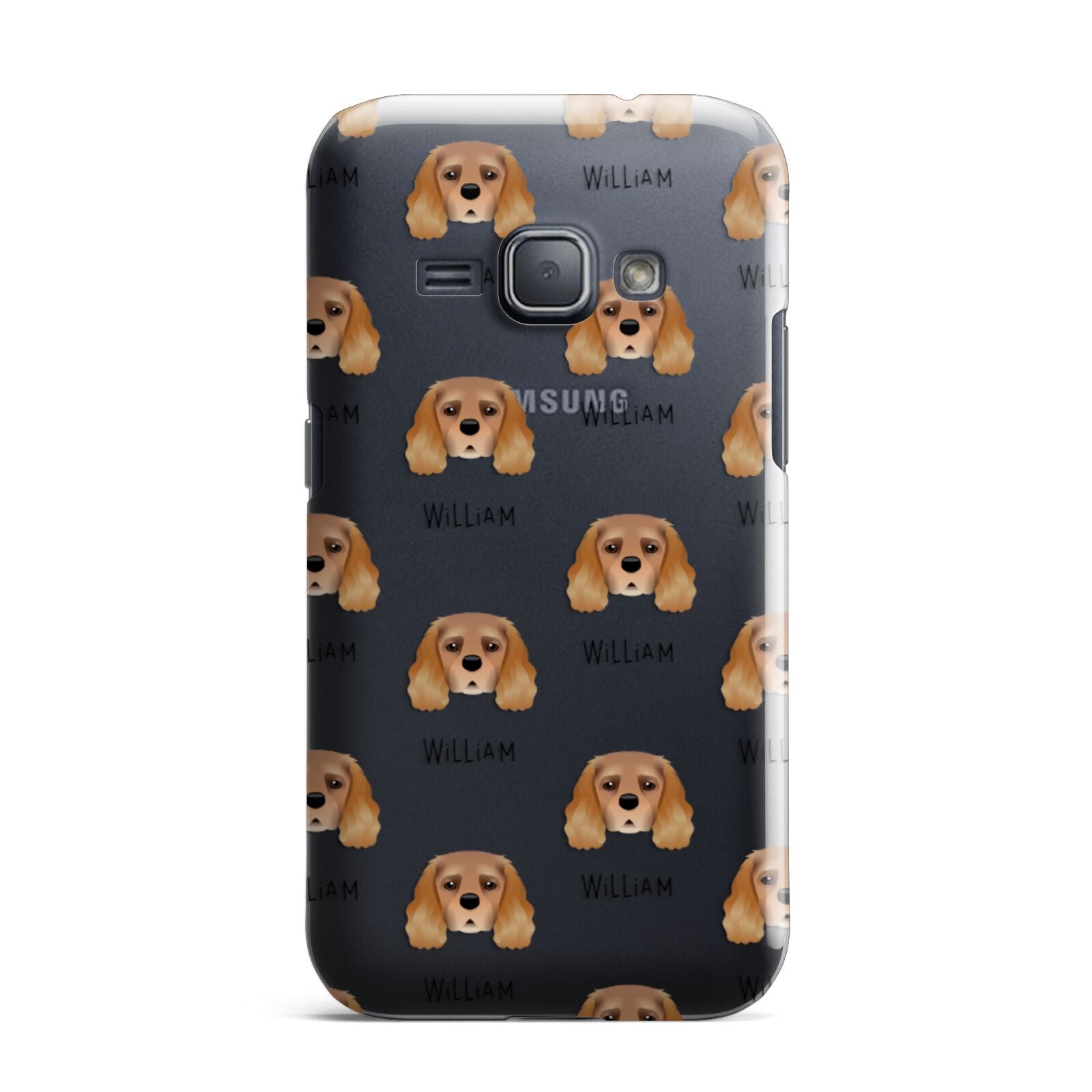 King Charles Spaniel Icon with Name Samsung Galaxy J1 2016 Case