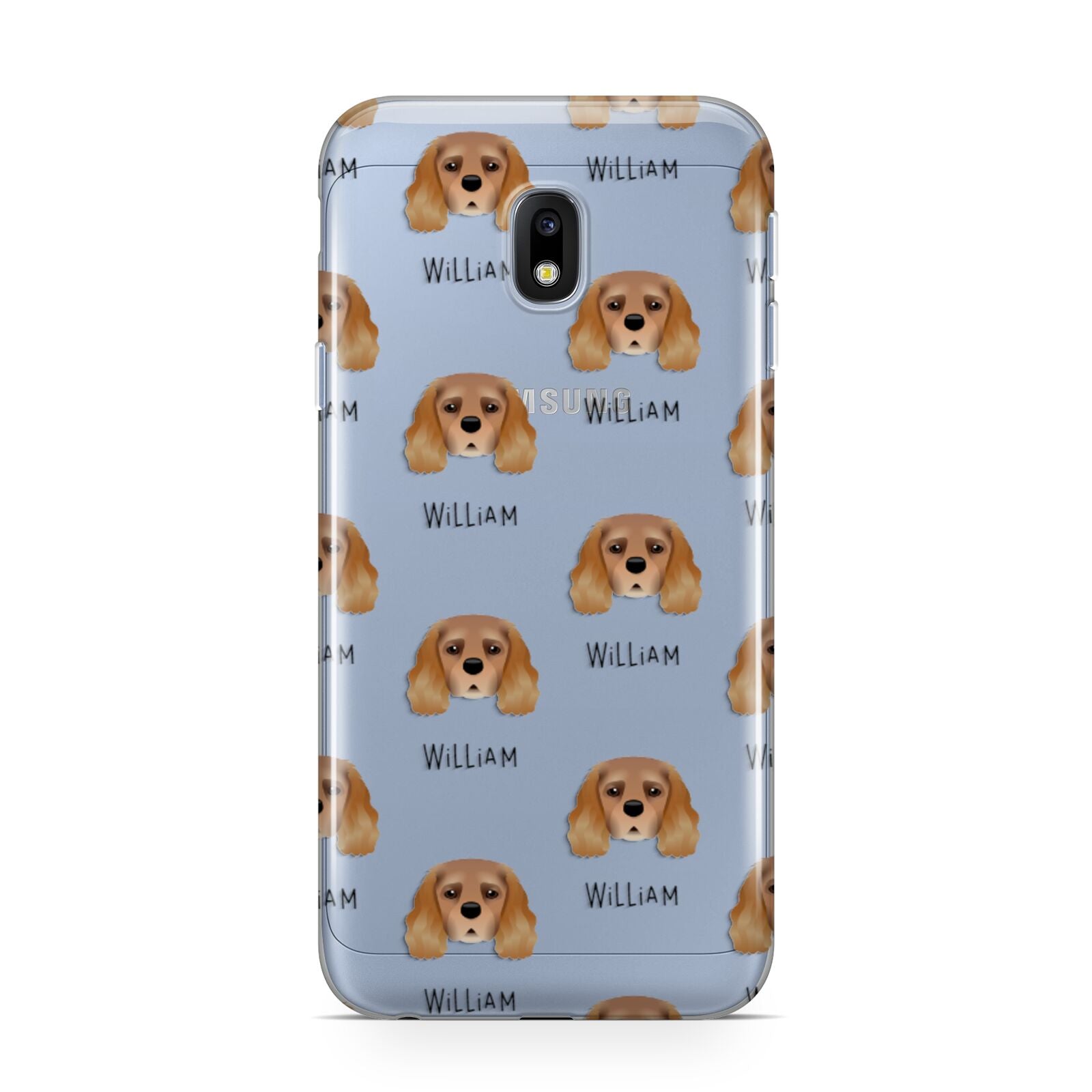 King Charles Spaniel Icon with Name Samsung Galaxy J3 2017 Case