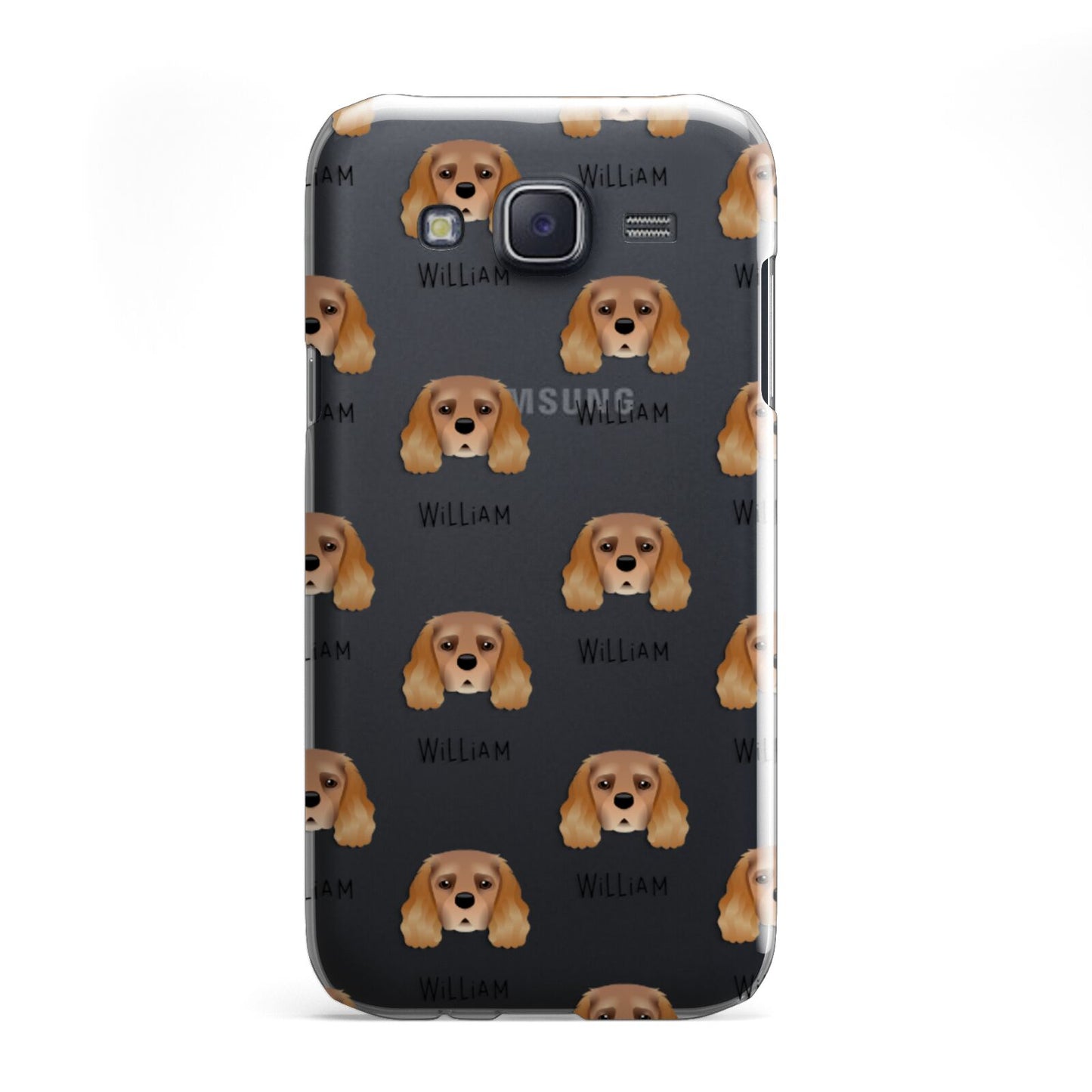 King Charles Spaniel Icon with Name Samsung Galaxy J5 Case