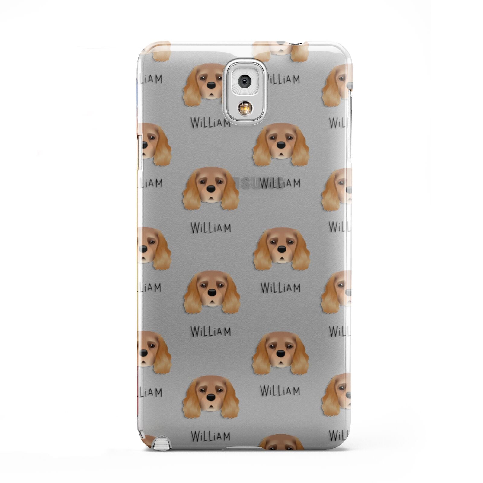 King Charles Spaniel Icon with Name Samsung Galaxy Note 3 Case
