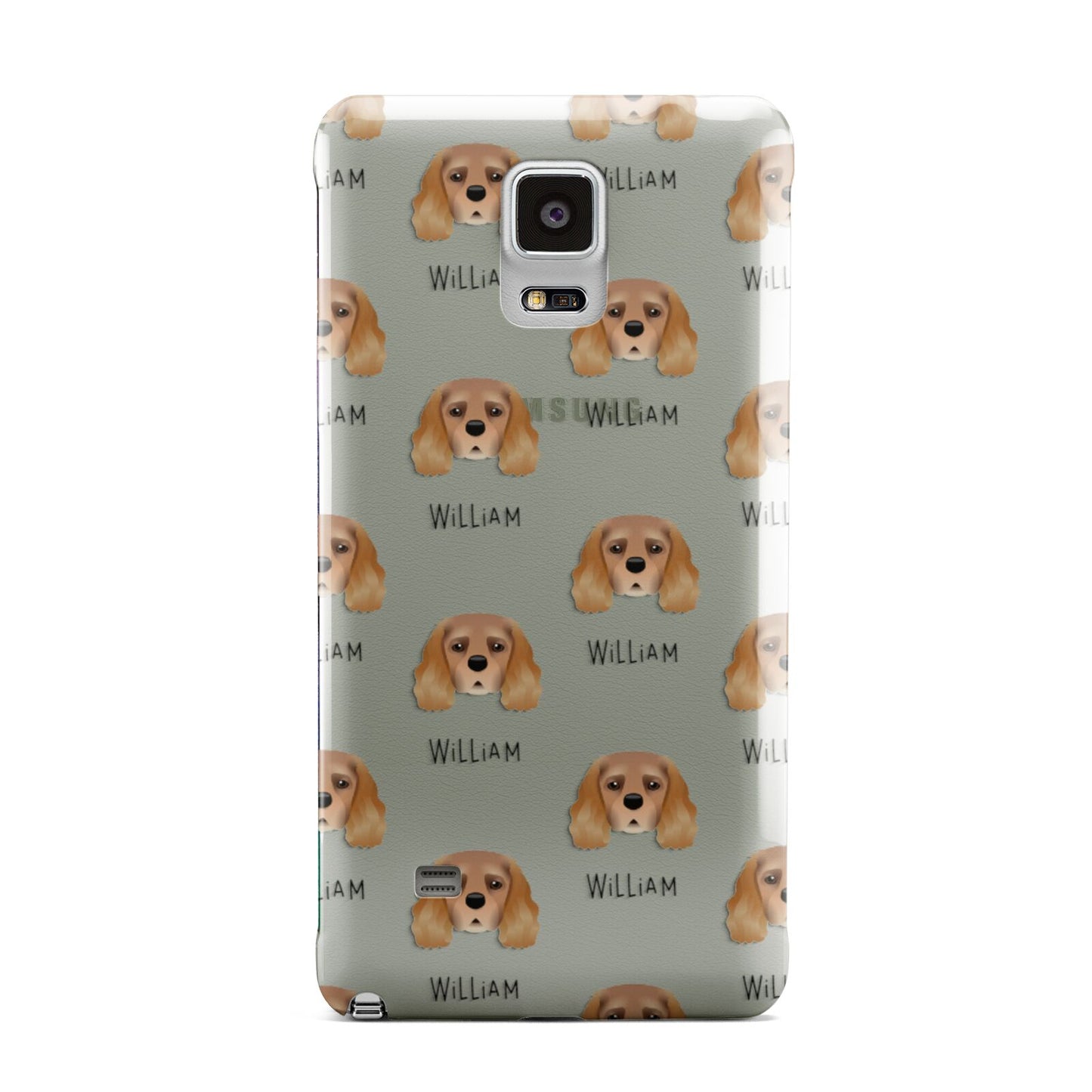 King Charles Spaniel Icon with Name Samsung Galaxy Note 4 Case