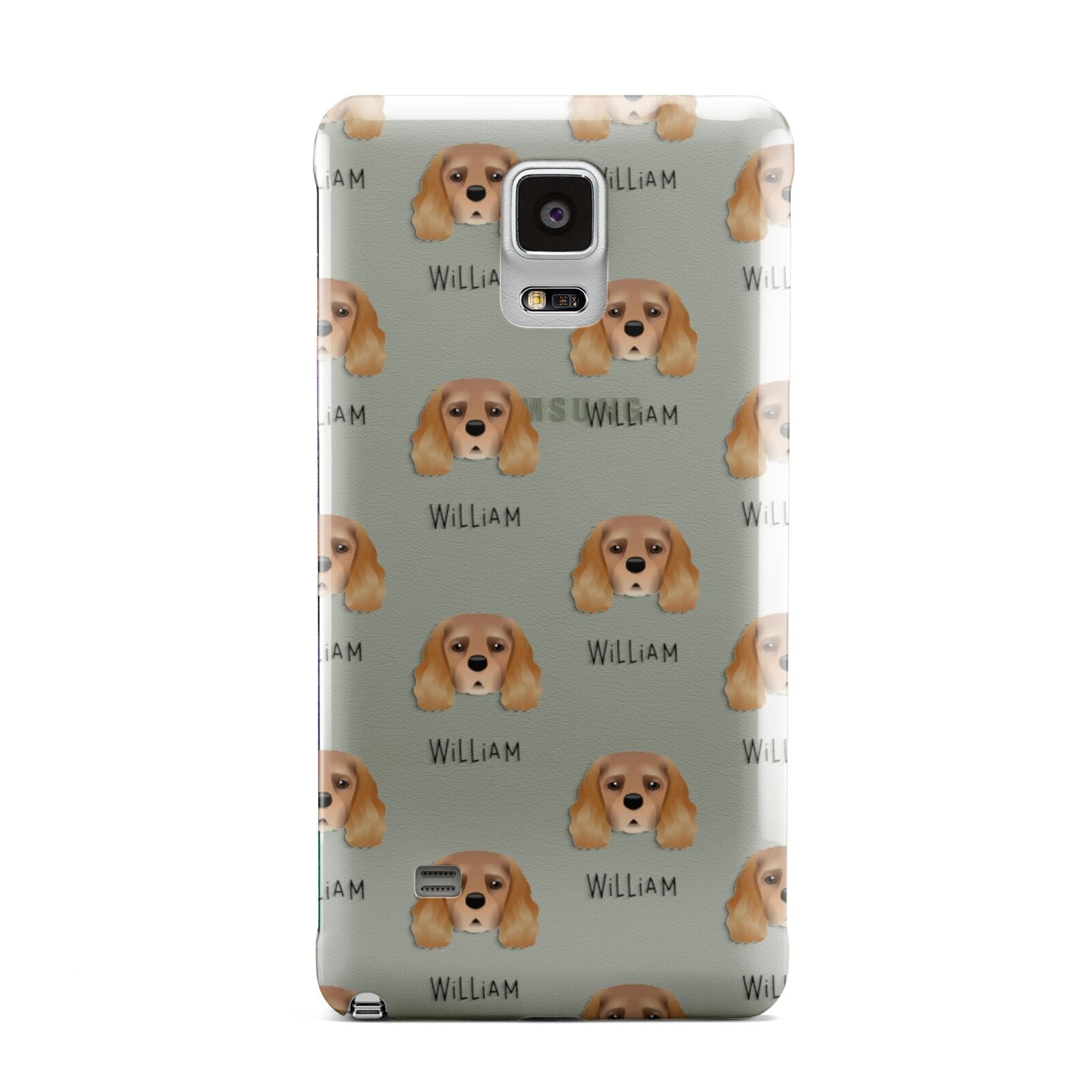 King Charles Spaniel Icon with Name Samsung Galaxy Note 4 Case