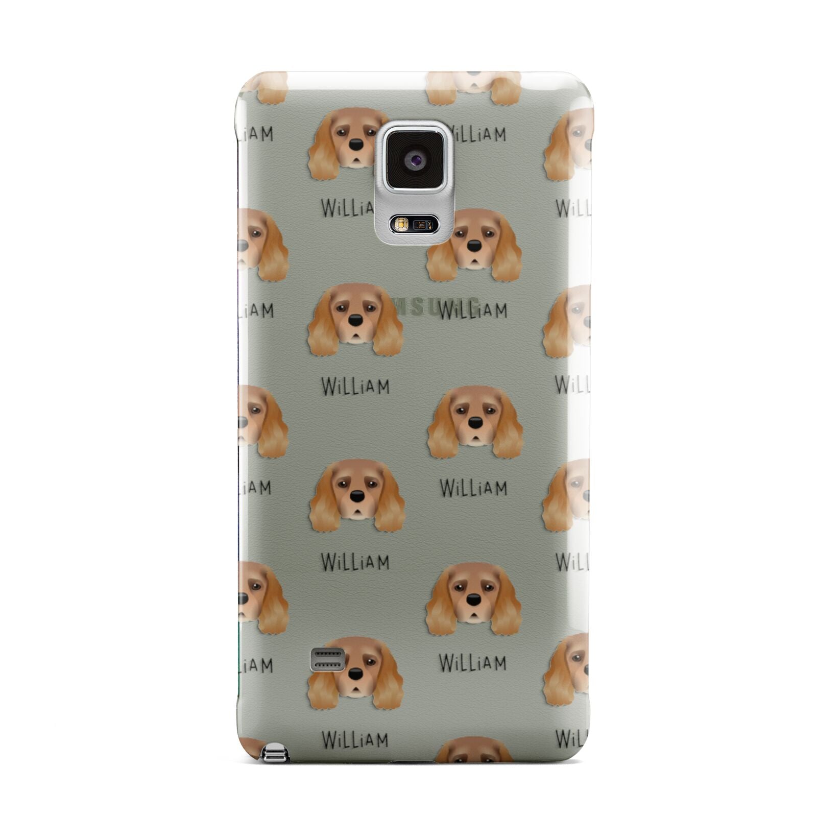 King Charles Spaniel Icon with Name Samsung Galaxy Note 4 Case