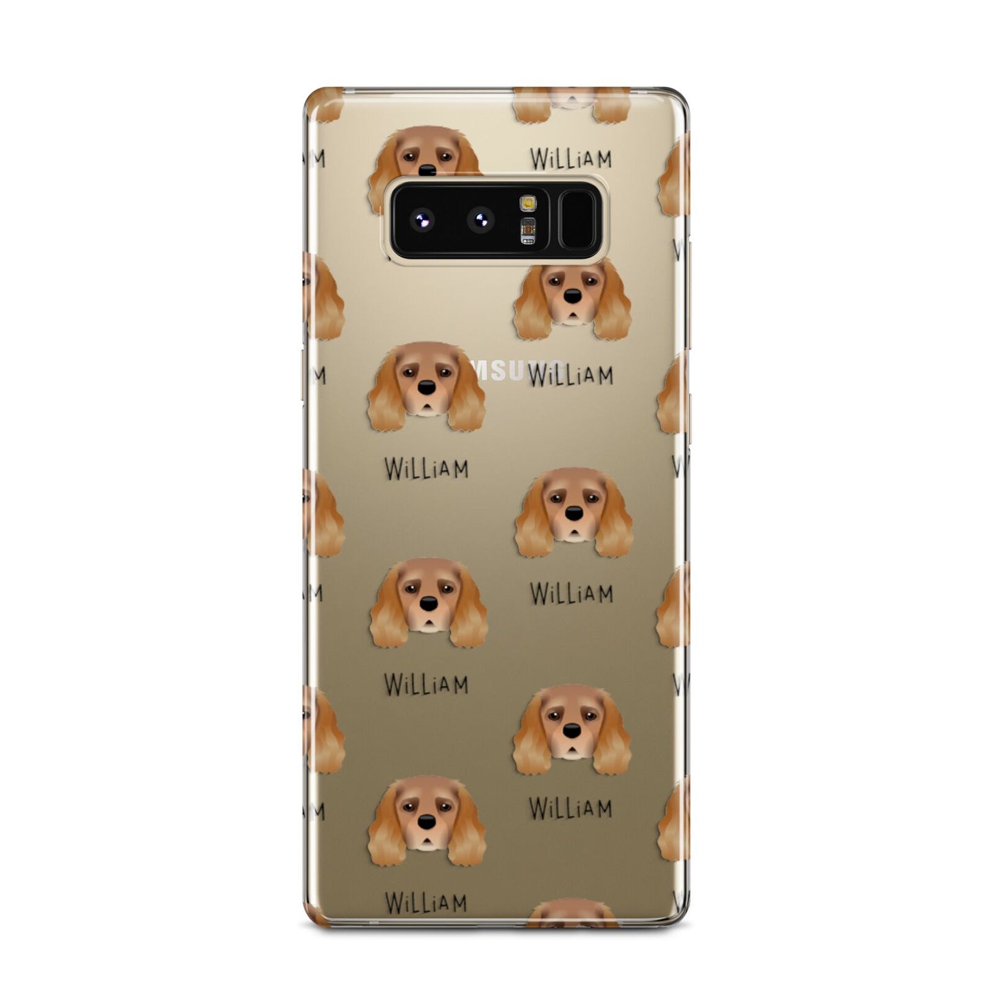 King Charles Spaniel Icon with Name Samsung Galaxy Note 8 Case