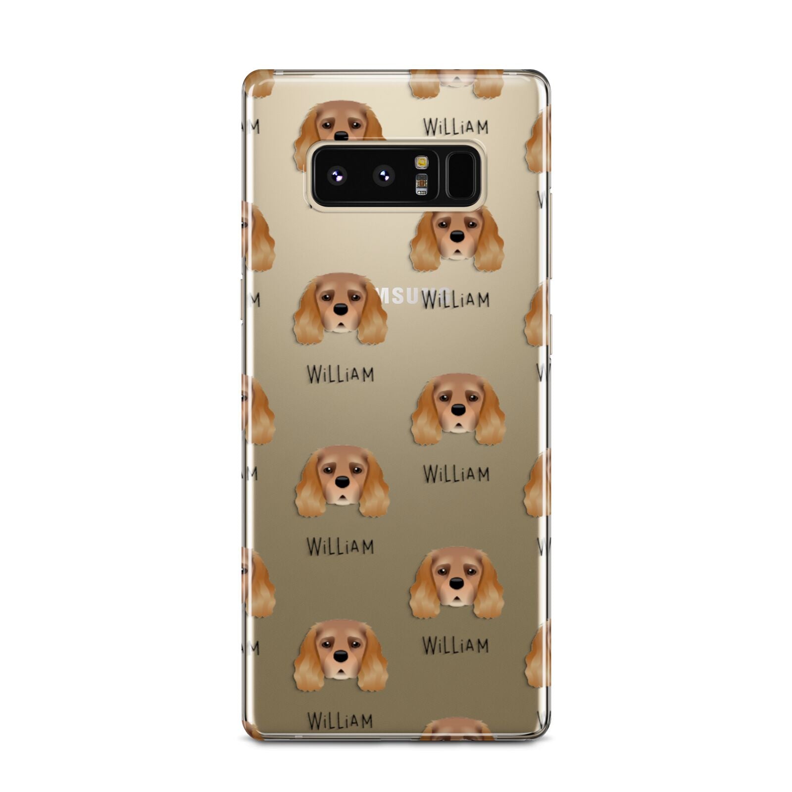 King Charles Spaniel Icon with Name Samsung Galaxy Note 8 Case