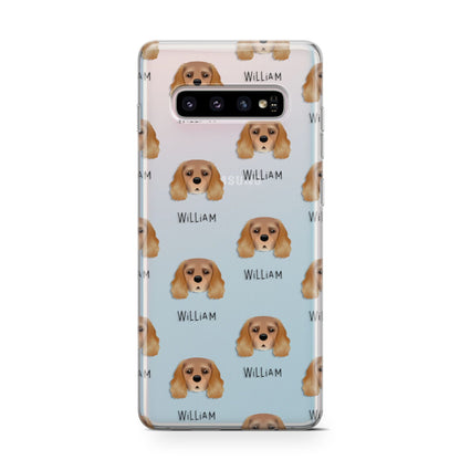 King Charles Spaniel Icon with Name Samsung Galaxy S10 Case