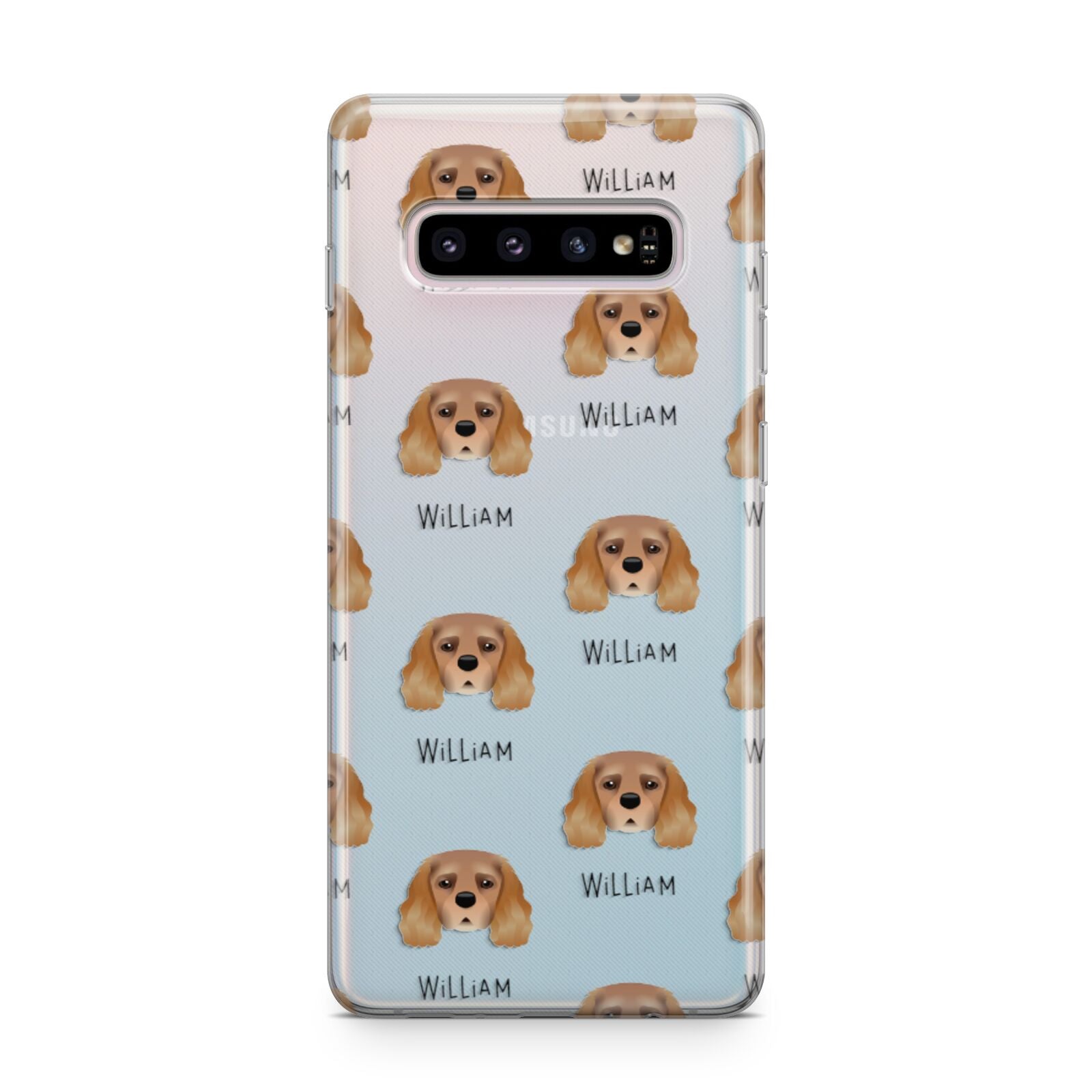 King Charles Spaniel Icon with Name Samsung Galaxy S10 Plus Case