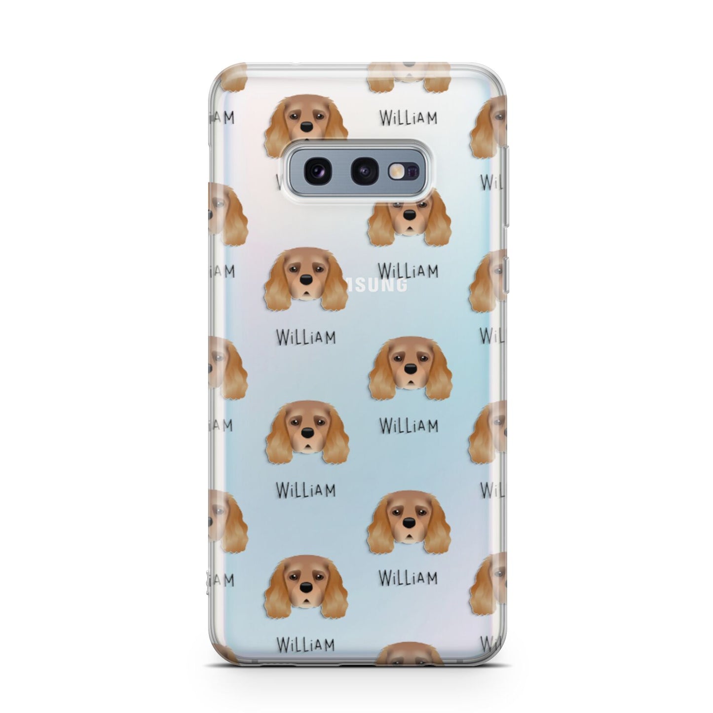 King Charles Spaniel Icon with Name Samsung Galaxy S10E Case