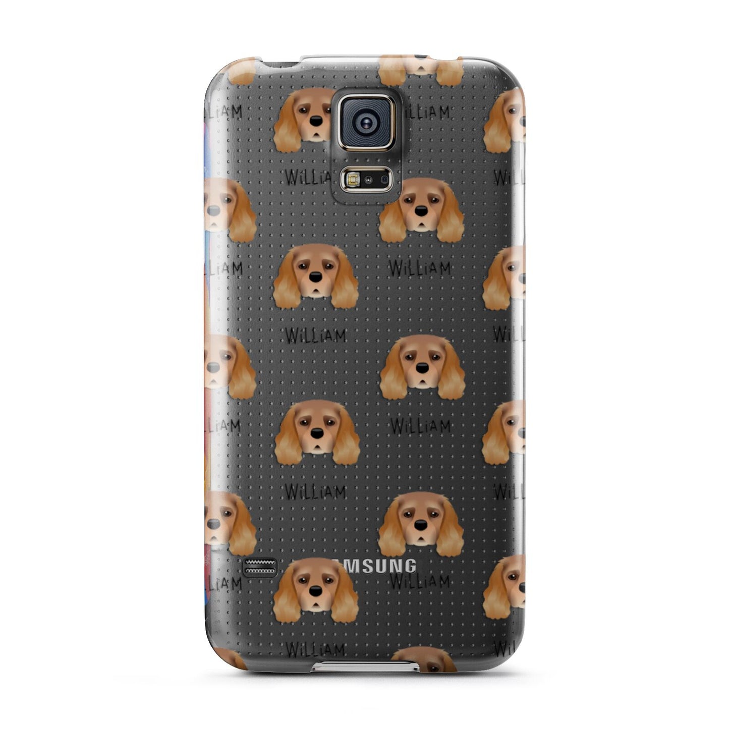 King Charles Spaniel Icon with Name Samsung Galaxy S5 Case