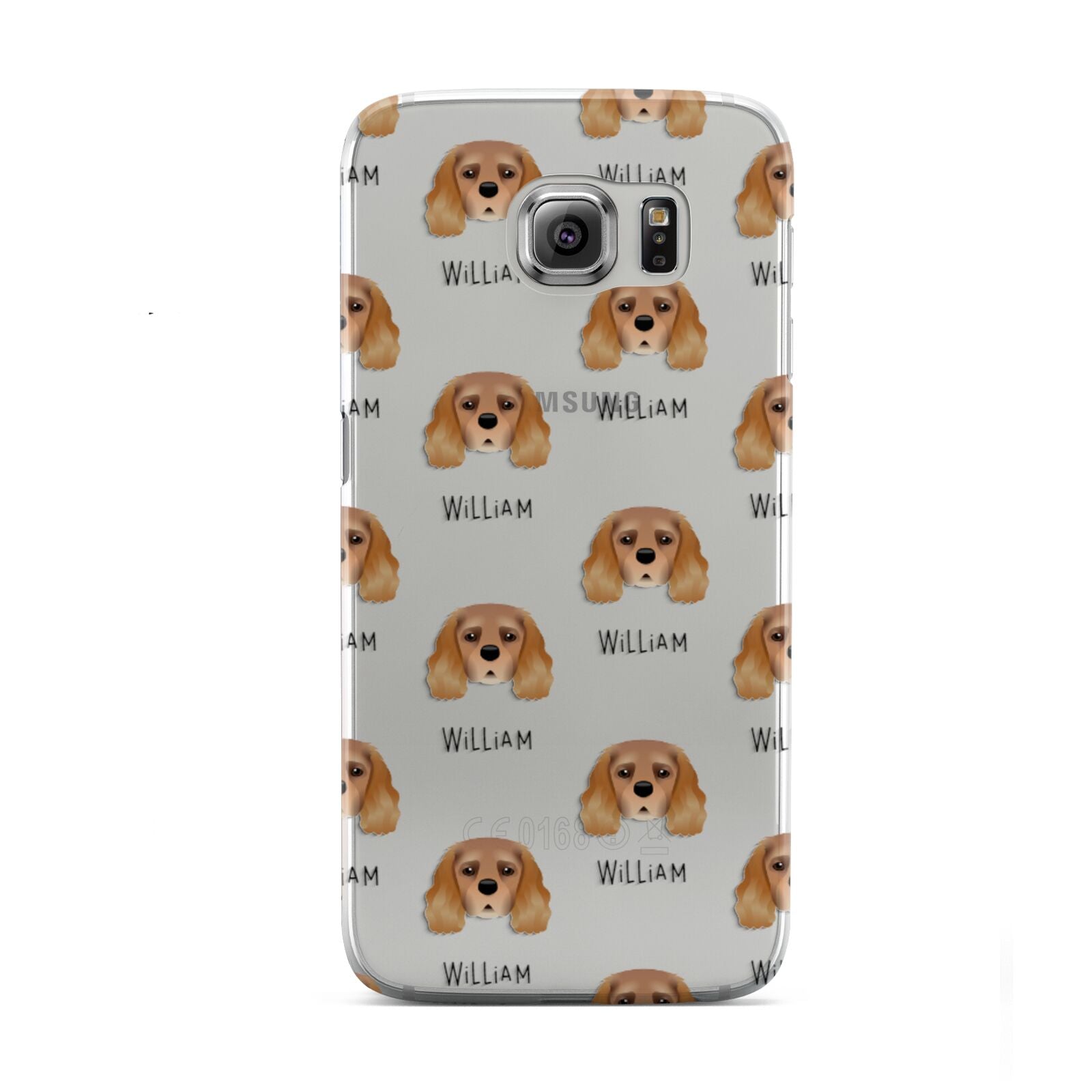 King Charles Spaniel Icon with Name Samsung Galaxy S6 Case