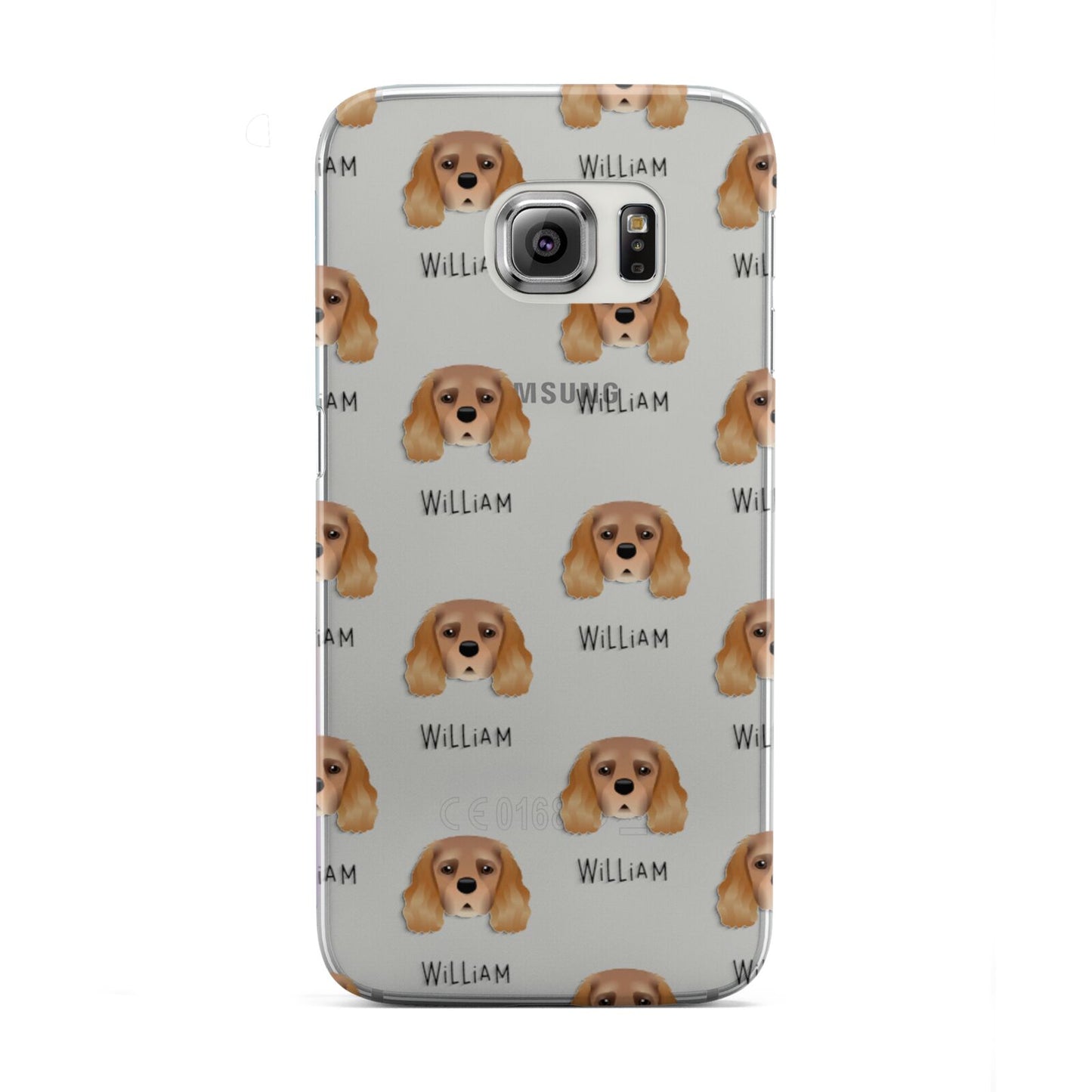 King Charles Spaniel Icon with Name Samsung Galaxy S6 Edge Case