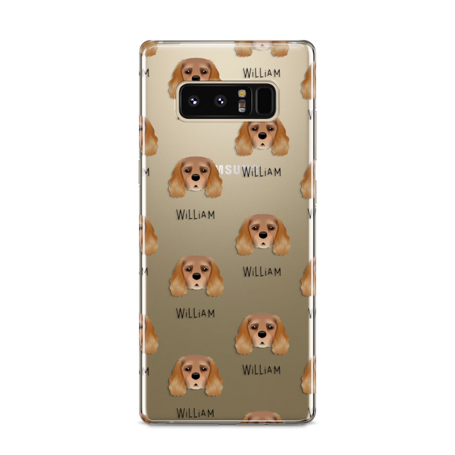 King Charles Spaniel Icon with Name Samsung Galaxy S8 Case