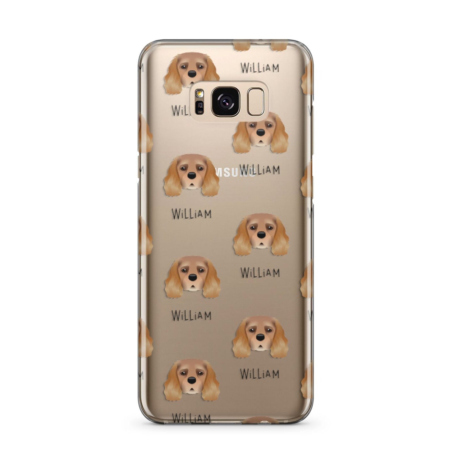 King Charles Spaniel Icon with Name Samsung Galaxy S8 Plus Case