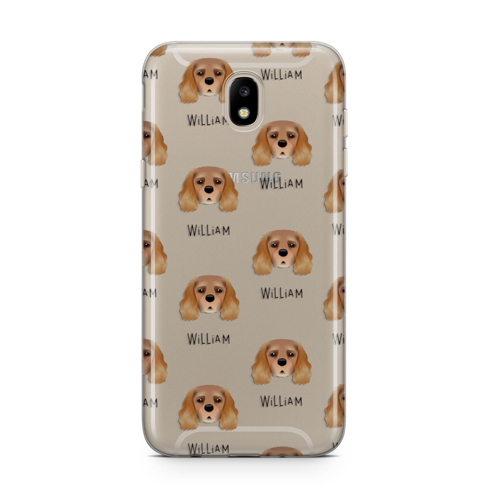 King Charles Spaniel Icon with Name Samsung J5 2017 Case