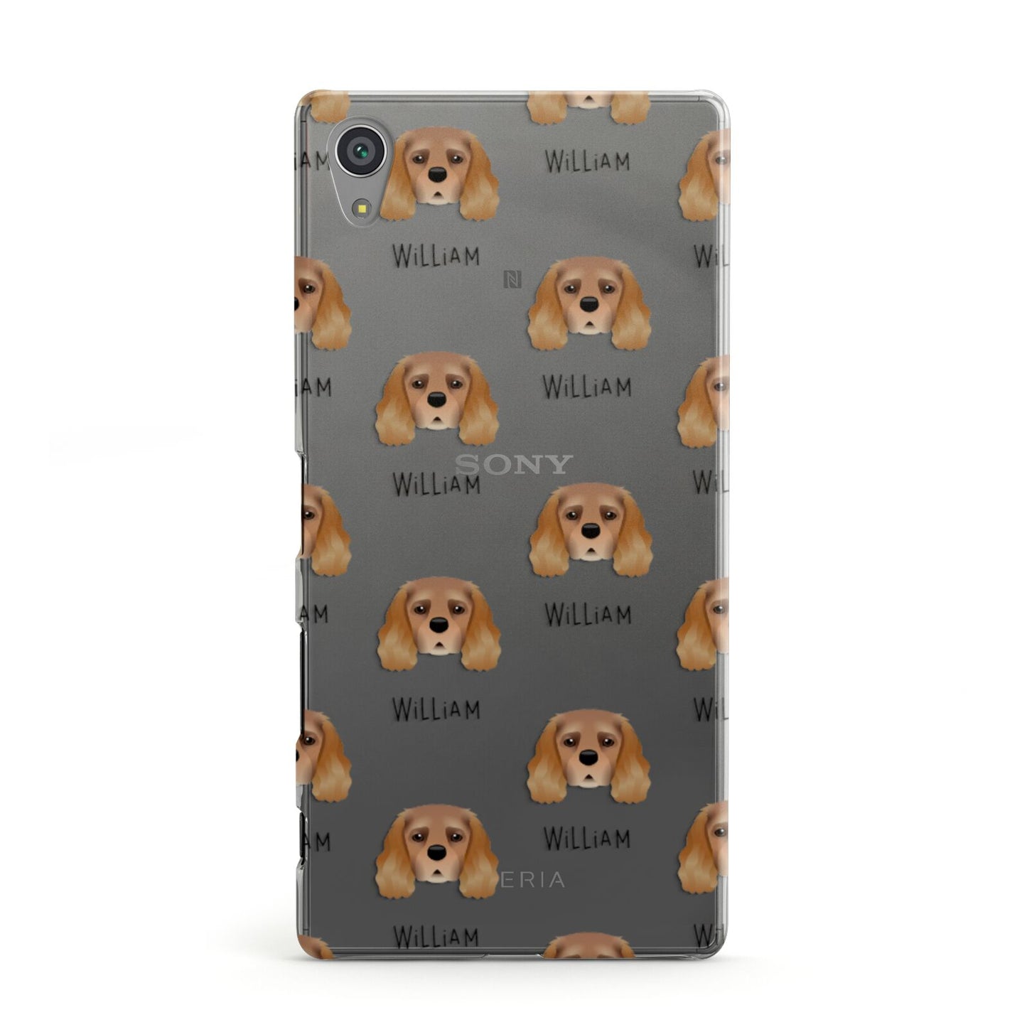King Charles Spaniel Icon with Name Sony Xperia Case