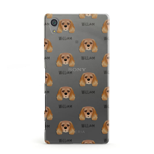 King Charles Spaniel Icon with Name Sony Xperia Case