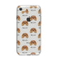 King Charles Spaniel Icon with Name iPhone 8 Bumper Case on Silver iPhone