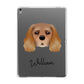 King Charles Spaniel Personalised Apple iPad Grey Case