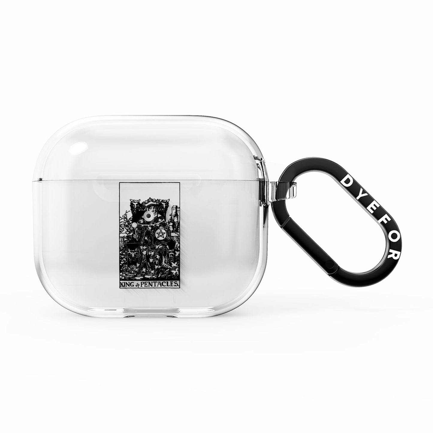 King of Pentacles Monochrome AirPods Clear Case 3rd Gen