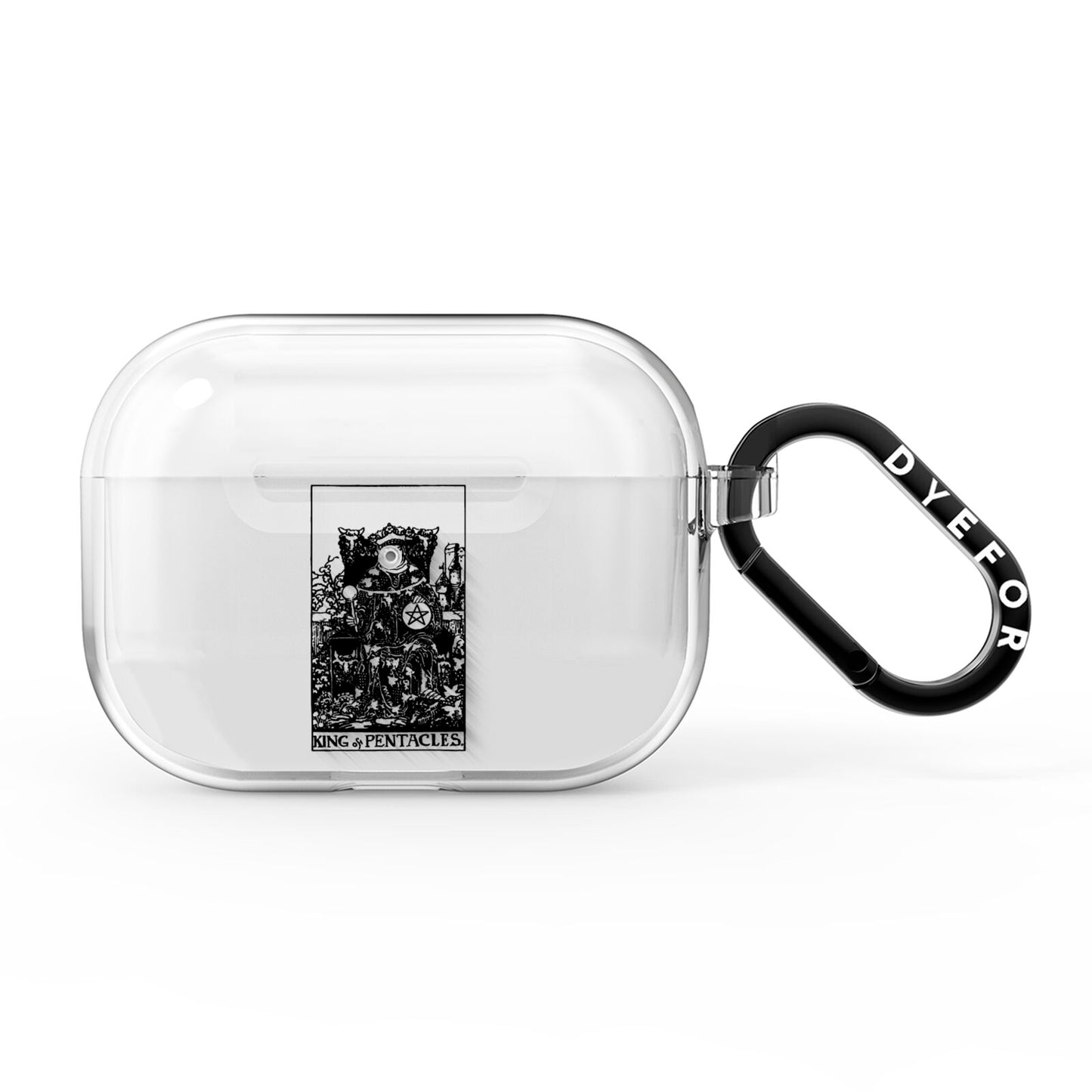 King of Pentacles Monochrome AirPods Pro Clear Case
