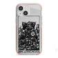 King of Pentacles Monochrome iPhone 13 Mini TPU Impact Case with Pink Edges