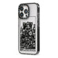 King of Pentacles Monochrome iPhone 13 Pro Black Impact Case Side Angle on Silver phone