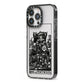King of Pentacles Monochrome iPhone 13 Pro Black Impact Case Side Angle on Silver phone