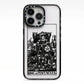 King of Pentacles Monochrome iPhone 13 Pro Black Impact Case on Silver phone