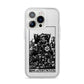 King of Pentacles Monochrome iPhone 14 Pro Clear Tough Case Silver