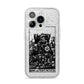King of Pentacles Monochrome iPhone 14 Pro Glitter Tough Case Silver