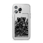 King of Pentacles Monochrome iPhone 14 Pro Max Clear Tough Case Silver