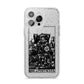 King of Pentacles Monochrome iPhone 14 Pro Max Glitter Tough Case Silver