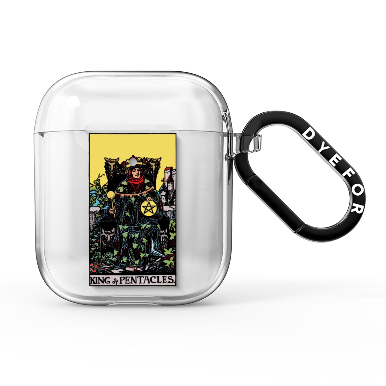 King of Pentacles Tarot Card AirPods Clear Case