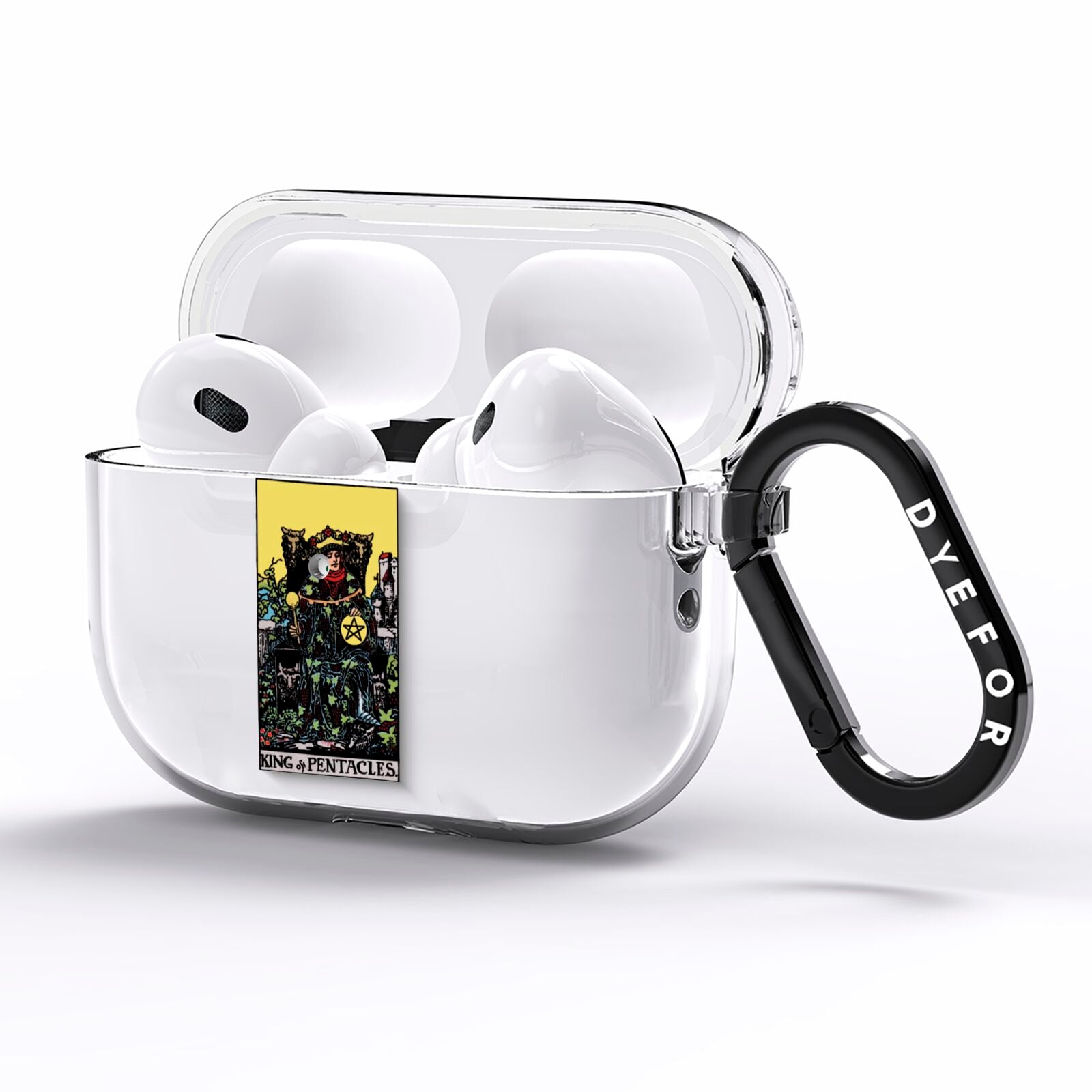 King of Pentacles Tarot Card AirPods Pro Clear Case Side Image