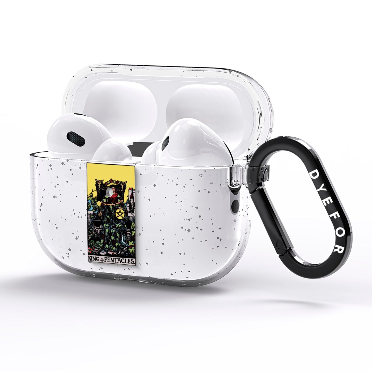 King of Pentacles Tarot Card AirPods Pro Glitter Case Side Image