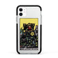 King of Pentacles Tarot Card Apple iPhone 11 in White with Black Impact Case