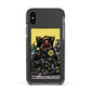 King of Pentacles Tarot Card Apple iPhone Xs Impact Case Black Edge on Black Phone