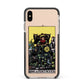 King of Pentacles Tarot Card Apple iPhone Xs Max Impact Case Black Edge on Gold Phone